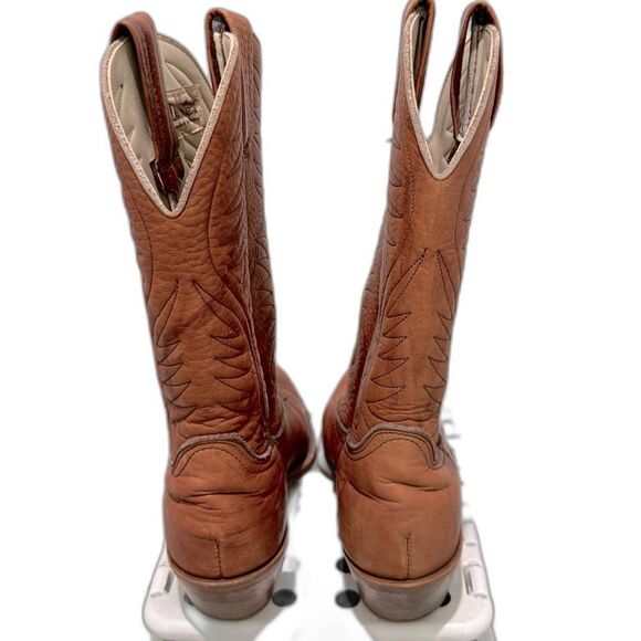 Dexter Women Boots Western Cowboy Sz 8.5 Cognac Brown Mid Calf Unisex Men 6 - Picture 3 of 11